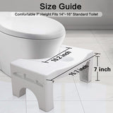 (2Pack) Auoace Foldable Toilet Potty Stool for Adults, 7" Heavy Duty Plastic Portable Squatting Poop Foot Stool with Freshener Space