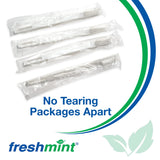 FRESHMINT (144 Pack Individually Wrapped 30 Tuft Soft Nylon Bristle Adult Toothbrush