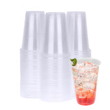 RACETOP 240 pack 16oz Disposable Plastic Cups, Clear Plastic Cups Tumblers, Plastic Cups Bulk, Transparent for Wedding, Thanksgiving, Birthday, Halloween, Christmas Party