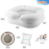 Goping Large Size Inflatable Hair Washing Basin with Neck Fit Movable Head Pillow Shampoo Basin for Elderly Disabled Pregnant Injured Bedridden