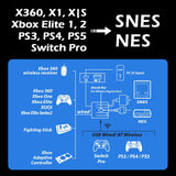 Brook Wingman SNES Converter - Retro Gaming Controllers Converter For XB Series X/S, One, 360/PS5/PS3/PS4 and Switch Pro controllers on NES, SNES, New FC, and SFC retro gaming consoles