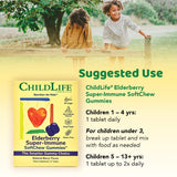 CHILDLIFE ESSENTIALS Elderberry Super-Immune SoftChew Gummies - Elderberry Gummies for Kids Flavor, Supports The Immune System, Sugar-Free, Allergen-Free - Natural Berry Flavor, 27 Count (Pack of 1)