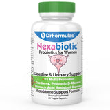 DrFormulas Cranberry Probiotics for Women Vaginal Health & Urinary Tract with Fiber Prebiotic & D Mannose | Nexabiotic Feminine Health, Vaginosis with Lactobacillus Acidophilus for Yeast, 60 Capsules