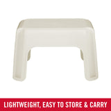 Rubbermaid Roughneck Step-Stool, Bisque, Lightweight, Holds up to 300 pounds, Ideal for Kitchen-Bath, Skid-Resistant