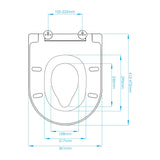 ECOSPA Family Toilet Seat D Shap with Removable Child Seat, Soft Close Quick Release, Easy Top & Bottom Mounting with Adjustable Hinges in White