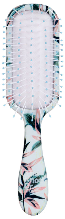 Conair The Knot Dr. Pro Mini Printed Detangling Brush with Flexalite bristles For Women, Men All Hair Types-Lengths Wet To Dry (61693C), Blue