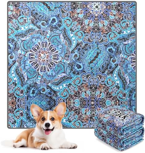 LOOBANI Washable Pee Pads for Dogs, 2 Pack Super Absorbent Reusable Puppy Pads Leakproof Dog Traning Pads, Waterproof Non-Slip Whelping Pad for Floor, Playpen, Crate, Couch-41 x41 (Green)