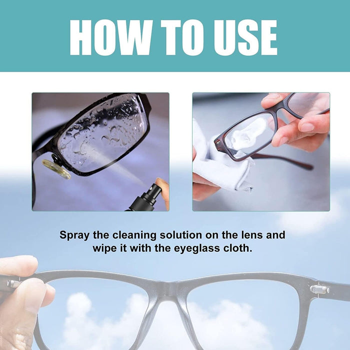 2PCS-Lens Scratch Remover, Scratch Remover for Eyeglasses, Eyeglass Scratch Remover, Lens Scratch Remover for Eye glasses, Pocket & Travel Essentials, Eye glass Cleaners Spray.(100ml)-C, Blue