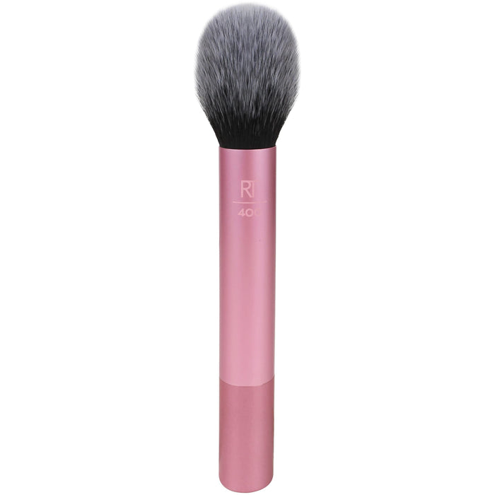 REAL TECHNIQUES Ultra Plush Blush Makeup Brush, For Loose, Cream, or Pressed Blush, Rosy Glow Cheeks, Aluminum Ferrules, Synthetic Cruely Free Bristles, Pink, 1 Count