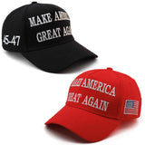 Nigua MAGA Hat, 2PCS 45-47 Trump 2024 Hat Make America Great Again Slogan Baseball Cap