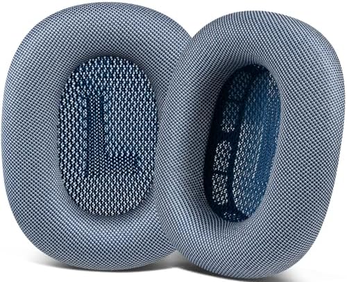 SOPROM Ear Pads Replacement for Airpods Max Over-Ear Headphones, Earpads Cushions with Durable Mesh Fabric, Softer Foam - Sky Blue