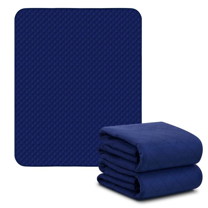 Hide Stains Bed Pads Washable Waterproof 45x56 Inch (2 Pack), Extra Large Washable Bed Pads for Incontinence, Bed Wetting, and Pet Protection, Navy Blue – Ideal for Elderly, Adults, Kids and Pets