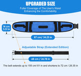 RHINO VALLEY Gait Belt Transfer Belt for Senior with 7 Handles, Lift Belt with Quick Release Buckle, 59" Anti-Slip Transfer Belt for Elderly, Medical Nursing Safety Patient Assist, Blue & Black