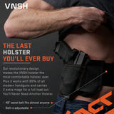 VNSH Gun Holster – Most Comfortable Gun Holster for Men & Women – Belly Band Holster – includes Built-in Double Mag Pouch – Best Holsters for Concealed Carry – Leading Gun Accessories for Men (Black)