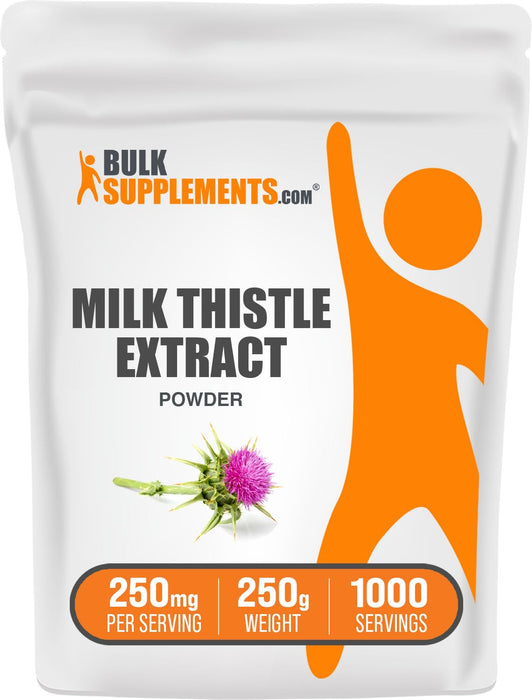 BulkSupplements.com Milk Thistle Extract Powder - Liver Support Supplement - Silymarin Milk Thistle - Milk Thistle for Dogs - Liver Supplement (250 Grams - 8.8 oz)