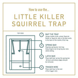 Little Killer Squirrel Trap for Squirrel & Chipmunk Removal in Homes Gardens Bird Feeders | Wood Choker Style Animal Traps for Yard Rodents | USA Made | Quick & Clean Kill Lethal Trap | Rust Resistant