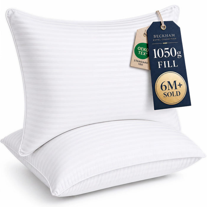 Beckham Hotel Collection Bed Pillows Queen Size Set of 2