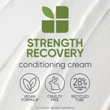 Biolage Strength Recovery Conditioning Cream | Strengthening Conditioner | Moisturizes, Adds Softness & Repairs Damage | For Damaged & Sensitized Hair | Vegan | Cruelty-Free | 9.5 Fl. Oz