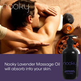 Nooky Lavender Massage Oil. with Essential and Jojoba Oils for Therapeutic Massaging 16 Ounce.