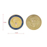 TAOMEINONG 2Pcs Trump 2024 Challenge Coin Trump Coins Gold Plated American Eagle Commemorative Coin Collectibles Item with Case