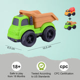 Aigitoy Dump Truck Toys for 3-5 Year Old Boys, BPA Free, Phthalates Free, PVC, Dump Truck, Mixer Cement, Easter Basket Christmas Birthday Gifts for 3 4 5 Year Boy Girl. Dishwasher Safe