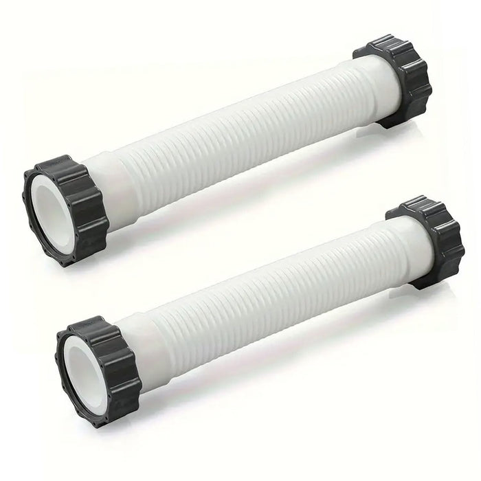 1-1/2 Inch 11535 Replacement Pool Hose for above ground pools - 1.5" Pool Sand Filter Pump Hose for Intex Sand Filter Pumps & Saltwater Systems 26371CA 26371EH 28647EG (White -2 Pack)