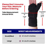 Thumb Spica Splint Right Hand & Wrist Brace | Wrist Splint and Thumb Splint to Support Sprains, Tendinosis, De Quervain's Tenosynovitis, Fractures | Trigger Thumb Brace for Carpal Tunnel (Right S/M)