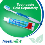 FRESHMINT (100 Pack) Individually Wrapped Premium Toothbrushes, Oversized Easy Grip Rubber Handle, Soft Multi Color Nylon Bristles, Bulk Packed, No Cutting or Tearing Apart Required.