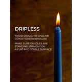 CANDWAX 10 inch Taper Candles Set of 4 - Dripless Taper Candles and Unscented Candlesticks - Perfect as Dinner Candles and Christmas Candles - Dark Blue Candles