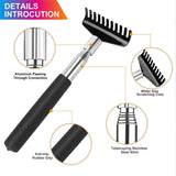 2 Pack Oversized Portable Extendable Back Scratcher, Upgraded Metal Stainless Steel Telescoping Back Scratcher Tool with Canvas Carrying Bag