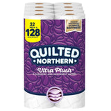 Quilted Northern Ultra Plush Toilet Paper, 32 Mega Rolls = 128 Regular Rolls, 3-Ply Bath Tissue (Packaging May Vary), 8 Count (Pack of 4)