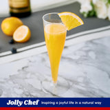 JOLLY CHEF 50 Pack Plastic Champagne Flutes Disposable 4.5 oz Clear Plastic Champagne Glasses Perfect for Wedding, Thanksgiving Day, Christmas