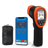 Infrared Thermometer with Bluetooth AP-985C-APP Range from -58℉~1472℉(-50℃～800℃),16:1Laser Temperature Measure Gun, Data Record, Adjustable Emissivity for Forge Cooking