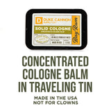 Duke Cannon Supply Co. Solid Cologne for Men Bay Rum (Citrus Musk, Cedarwood, Island Spice) - Concentrated Balm, Travel-Friendly Convenient Tin, Made with Natural & Organic Ingredients 1.5 oz (1 unit)