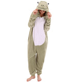 COSUSKET Snug Fit Unisex Adult Onesie Pajamas, Flannel Frog Cosplay Animal One Piece Halloween Costume Sleepwear Homewear