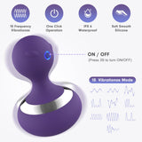 MANFLY Neck Massage Ball, Home Waterproof Rechargeable Handheld Muscle Massager (Purple)