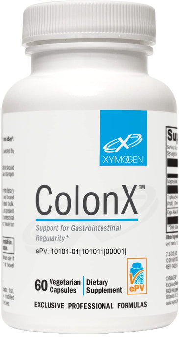 XYMOGEN ColonX - Supports GI Motility, Stool Bulk, Digestion, Assimilation, and Elimination - Triphala Supplement with Magnesium Citrate, Cape Aloe (60 Capsules)