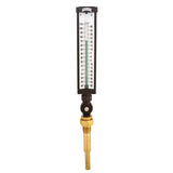 Winters TIM Series Dual Scale Aluminum Industrial 9IT Thermometer, 6" Stem, 3/4" NPT with Thermowell, -40-110 F/C Range