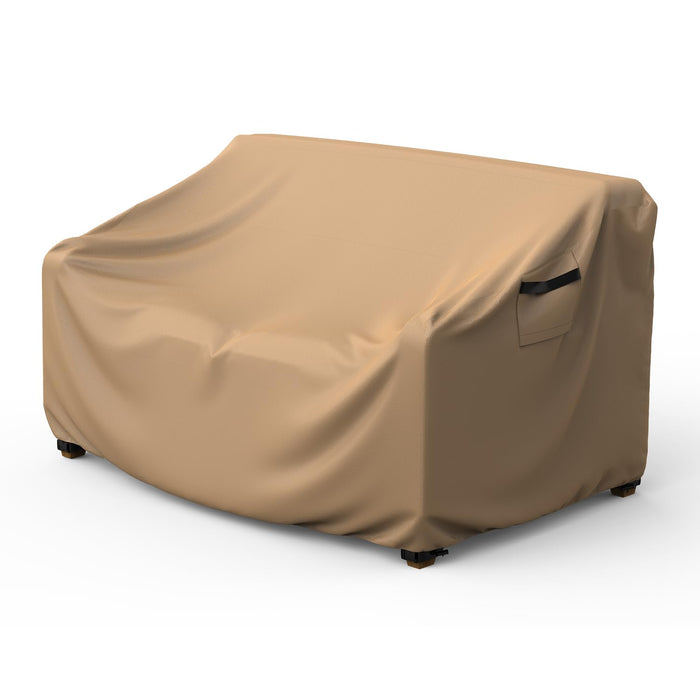 Mrrihand Heavy Duty Patio Sofa Cover, Mrrihand 3-Seater Outdoor Sofa Loveseat Cover, Outdoor Patio Furniture Cover with Air Vent and Handles, 60" W×42" D×30" H, Brown