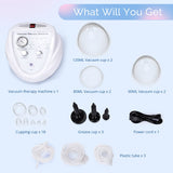 Sextupole Vacuum Therapy Machine Cupping Massager - Vacuum Scraping Massage Machine Manual Massager with 24 Cups and 3 Probes for Body, Back & Face Care