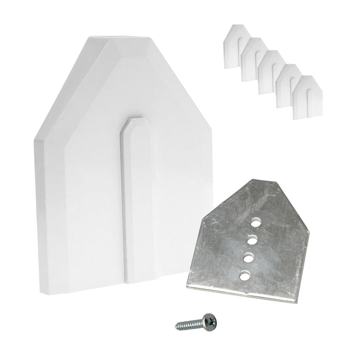 End-Fix Conservatory Roof End Cap Replacement Kit (5 Pack) - White