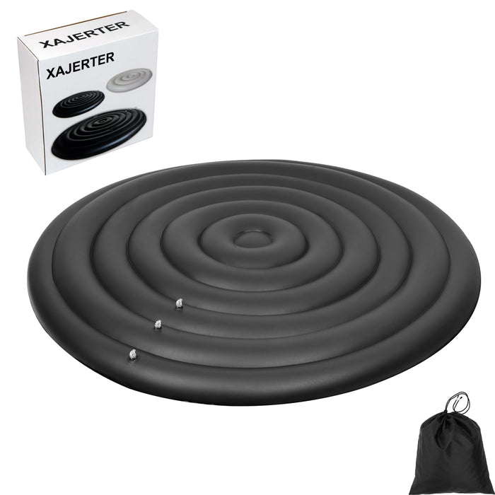 Inflatable Hot Tub Cover Round, Fits Saluspa Coleman Intex Cover, Thermal Insulated & Energy-Saving Weatherproof Protector, Unique Design Flexible Adjust Pool Cover Size Replacement-Life Time Support