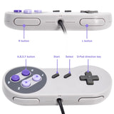 2 Pack Retro SNES Controller, kiwitatá Remote Wired Gamepad Controller Compatible with Original SNES Super Entertainment Game Console System