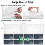 6 Pack 47 * 11 in Large Rat Traps, Heavy Duty Sticky Mouse Traps for House Indoor, Extra Strength Snake Traps for Mice Rat Snake Roach Lizard Spider Scorpion and Other Pests