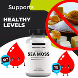 Research Labs 2 Fer 1 Ad Organic Irish Sea Moss Capsules, Raw Wildcrafted Seamoss Enhanced w/Bladderwrack & Burdock Root 240 Total Pills Antioxidant Powerhouse. Thyroid Support