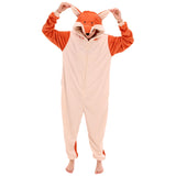 COSUSKET Snug Fit Unisex Adult Onesie Pajamas, Flannel Cosplay Fox One Piece Halloween Costume Sleepwear Homewear