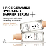 ANUA RICE CERAMIDE 7 HYDRATING BARRIER SERUM, Brightening, Hydrating Serum for Face, Rice, Hyaluronic Acid, Niacinamide, Fragrance-free, Non comodogenic, Glass Skin, Korean Skin Care, 50ml/1.69fl.oz.