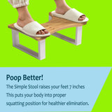 REGIS Toilet Stool for Adults, Bathroom Stool for Poopingwith Non-Slip Mat for Adults Children, Original Simple Design Healthy Portable Adult Toilet Poop Stool (Off white, 7")