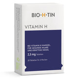 BIO-H-TIN Vitamin H 2.5 mg (biotin) for healthy hair & nails, 28 tablets for 4 weeks