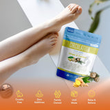 Circulation Foot Soak (2 Lbs) Epsom Salt with Natural Ginger, Cypress, Eucalyptus, and Lavender Essential Oils Plus Vitamin C in BPA Free Pouch with Easy Press-Lock Seal